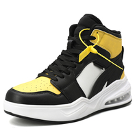 Chaussures de sport montantes pour homme, personnalisables avec logo de marque, en cuir vierge, à coussin d'air, décontractées, style bottes de cheville, pour la course à pied