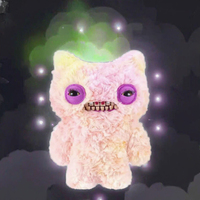 Peluche Monstre Personnalisée Brodé, Jouet en Peluche Fantôme Effrayant avec Yeux à Boutons, en Tissu Coton Anti-Stress