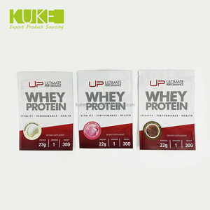 Polvo de proteína de suero de leche personalizado 3 sello lateral impreso muestra bolsita Ziplock cremallera cosmético embalaje plástico Mylar bolsa para logotipo - Product Image 5