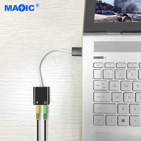 Computer Hardware Software USB C Sound Card Adapters External 7.1 Sound Card with 3.5mm Headphone and Microphone Jack
