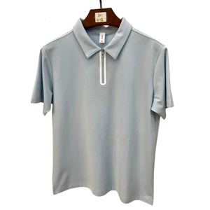 Camiseta Sorona de media cremallera con contraste de color, sin costuras, transpirable, ligera, de punto, de ajuste holgado, informal - Product Image 3