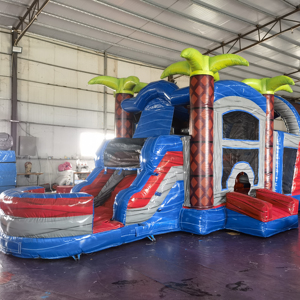 Nueva <span class=keywords><strong>Alquiler</strong></span> de Inflables para Interiores y Exteriores: Combo de <span class=keywords><strong>Casa</strong></span> de Brinco Tropical <span class=keywords><strong>con</strong></span> <span class=keywords><strong>Piscina</strong></span> y Tobogán <span class=keywords><strong>con</strong></span> Obstáculos en Venta - Product Image 1