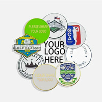 Marqueurs de balle de golf magnétiques personnalisés en émail, design mignon, vente en gros