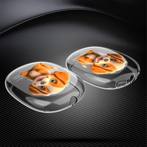 Dessin animé mignon chien chat 3D Design TWS étui souple transparent pour <span class=keywords><strong>AirPods</strong></span> <span class=keywords><strong>Max</strong></span> casque protection TPU écouteur couverture et porte-clés - Product Image 5