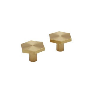 Octagonal Brass Cabinet <b>Knob</b> 27x20mm Minimalist Drawer Handle Durable Furniture Hardware - Product Image 4