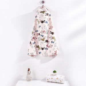 Couverture d'allaitement pour bébé en coton écologique super doux et respirant, personnalisable, utilisable également comme housse de siège <span class=keywords><strong>auto</strong></span> multi-usages - Product Image 6
