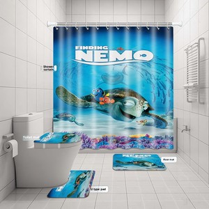 Finding <span class=keywords><strong>Nemo</strong></span> ชุดม่านอาบน้ำสี่ชิ้นปรับแต่งได้, ชุดม่านห้องน้ำวัสดุข้ามพรมแดนสำหรับใช้ในบ้าน - Product Image 4