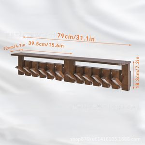 Piano Key Style Wall Mounted <b>Clothes</b> <b>Rack</b> 2 Tier Entryway Bedroom Coat <b>Rack</b> Eco Friendly Clothing Organizer - Product Image 3