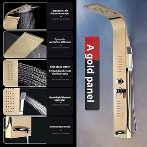 Conjunto de <span class=keywords><strong>Ducha</strong></span> Termostática de Pared para Hotel, con Pantalla LED Digital de Temperatura, Acabado Cromado, Latón, Monomando - Product Image 6