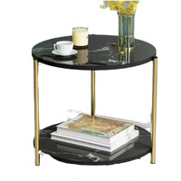 Vente en gros de table d'appoint de salon moderne table basse ronde en marbre table à thé