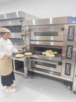 Horno Eléctrico Industrial de 3 Niveles y 9 Bandejas para Panadería, Pizza y Pan, en Oferta