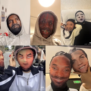 Bas quantité minimale de commande Funny Party Face Pattern Polyester Designer 3D Logo personnalisé Full Over Kanye West Shiest SKI Balaclava - Product Image 6