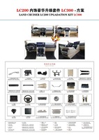 Kit de conversion et d'amélioration pour tableau de bord Toyota Land Cruiser FJ200, accessoires LC200 pour l'intérieur LC300, système de navigation 16.2 pouces, versions LHD et RHD.