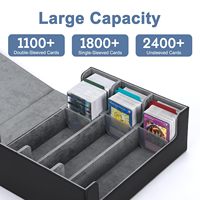 2400 + Trading Cards Deck Box Caja de almacenamiento de tarjetas Cierre magnético de cuero Tcg Deck Box para Magic Commander Card