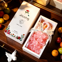 Savon en barre de cristal avec logo personnalisé, savon pour le corps à l'huile de noix de coco transparente fait à la main avec impression laser, boîte cadeau de luxe, utilisation quotidienne