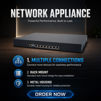 Dispositivo de Seguridad de Red y Firewall para Montaje en Rack 1U, Core I3/i5/i7/i9, 8*LAN, DDR4, Compatible con PfSense, OPNsense, Mini PC para Computación de Borde