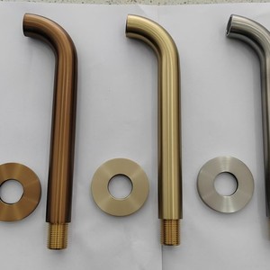 Brass Wall Mount Basin Faucet Spout Single Hole No Handle Concealed Recessed Water Outlet Accessory - Product Image 5