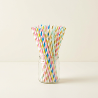 Pailles en papier BIOPOLY écologiques avec logo personnalisé, biodégradables, compostables, 200 mm, pour cafés modernes, restaurants, bars, fêtes, vente en gros