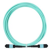 Kabel Patch Fiber Optik MTP MPO Berkualitas Tinggi OM5 untuk Penggunaan Dalam Ruangan 8/12/24 Core Perakitan Kabel Trunk dengan Jaket Luar LSZH/PVC untuk Pusat Data