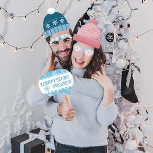 Accessoire <span class=keywords><strong>photo</strong></span> rose et bleu pour fête de Noël, 20 pièces - Product Image 2