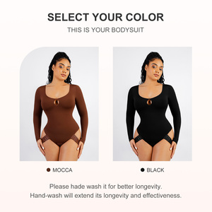 Venta al por mayor de manga larga adelgazante Fajas <span class=keywords><strong>Body</strong></span> Ultra Elástico Butt Lifter Tanga <span class=keywords><strong>Body</strong></span> con <span class=keywords><strong>escote</strong></span> de diseñador de las mujeres - Product Image 3