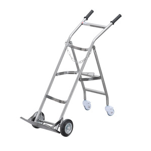 Carrito para Cilindros de Oxígeno Kang Key de 200 mm, Acero Inoxidable con Ruedas de Goma Silenciosas para Transporte de Gases Medicinales - Product Image 3
