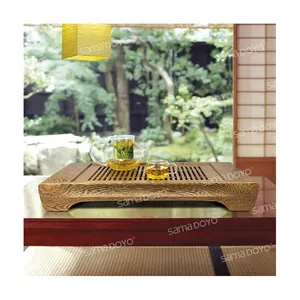 ホット販売中国風Samadoyo最高品質エレガント木製Gongfuティートレイ水池付き