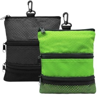 Fabrication d'accessoires pour balles de golf, logo personnalisé, sac à fermeture éclair professionnel, pochette pour tee de golf