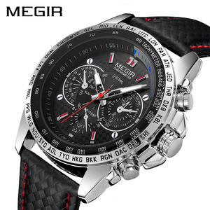 <span class=keywords><strong>MEGIR</strong></span> <span class=keywords><strong>1010</strong></span> hommes de luxe Quartz affaires sport montres homme horloge lumineux mains montre pour homme Reloj Montres Homme Uhr - Product Image 2
