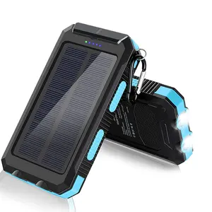 Banca di energia solare caricabatterie Dual USB Powerbank 20000mah impermeabile sottile banca di energia solare campione gratuito per il telefono cellulare