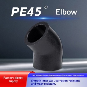 Pe45 khuỷu tay ổ cắm nóng chảy khuỷu tay 45 độ đen nam kết nối hình lục giác đầu phụ kiện đường ống nước cho đường ống cấp nước - Product Image 5