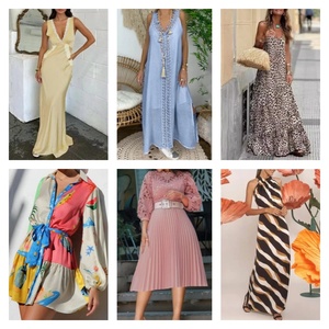 Robes élégantes pour femmes, vêtements en stock de haute qualité, logo personnalisé, imprimé floral, robes décontractées en stock - Product Image 4