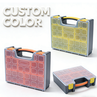 Boîte de rangement en plastique PP rigide moulé par injection OEM ODM avec compartiments individuels pour outils, vis et pièces de quincaillerie