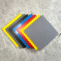 Alfombrilla entrelazada de PVC, antideslizante, drenaje entrelazado, baldosas de garaje, diseño gráfico de suelo interior de plástico
