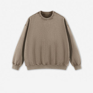 Sudadera con Capucha para Hombre, Lavado Ácido, 380GSM, 100% Algodón, Felpa Francesa, Estilo Desgastado, Corte Regular, Ecológica, Informal, Otoño, Tinte Liso - Product Image 1