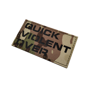 Parche de camuflaje láser negro IR <span class=keywords><strong>QUICK</strong></span> VIOLENT OVER, parche táctico con letras, apliques cosidos, mochila de hombro con bolsa, sombrero DIY - Product Image 5