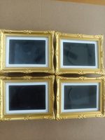 Bingkai Foto Kecil Bergaya Vintage dengan Penutup Belakang Terbuka, Magnet Kulkas Emas untuk Meja, untuk Menempelkan Foto, Spesimen DIY