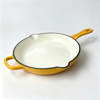 Ensemble de casseroles en fonte 3 pièces, résistant au four, comprenant une poêle, des marmites à soupe et à bouillon, pour cuisinières à induction et à gaz