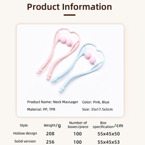 Aofit Manual de doble bola prensa Fitness de mano Mini Clip <span class=keywords><strong>cuello</strong></span> Cervical columna masajeador EVA Material multifunción Musical - Product Image 2