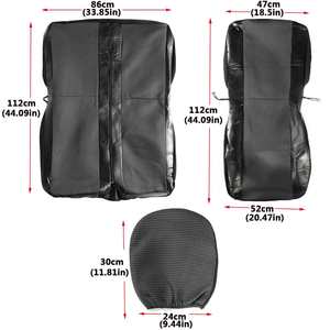 1+2 <strong>Seat</strong> <strong>Covers</strong> for Transit for Master for <strong>Vivaro</strong> Opel <strong>Vivaro</strong> Vauxhall Transporter Trucks-PU Material Four Seasons - Product Image 5