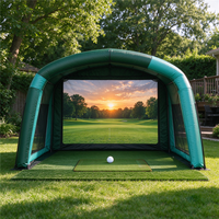 Tente gonflable personnalisée pour simulateur de golf en tissu Oxford, abri publicitaire, stand d'exposition pour événements, promotion extérieure