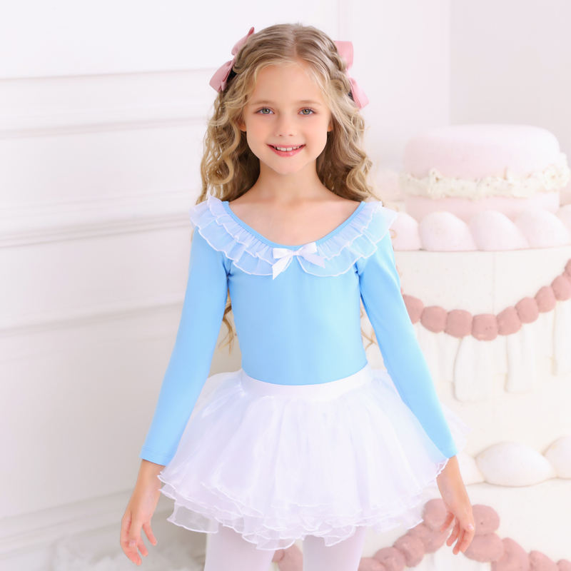 Light blue body dress gauze skirt]