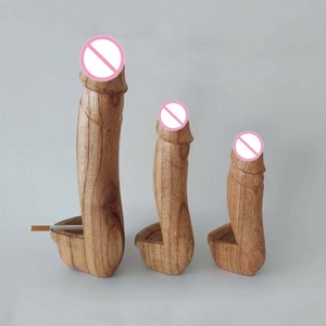 Sculpture d'art érotique Sculpté à la main Grand pénis Sculpture en bois érotique Pénis en bois mature Cendrier Pénis en bois - Product Image 2