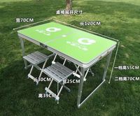 Table de pique-nique en aluminium d'équipement de salon commercial avec le parapluie et la chaise