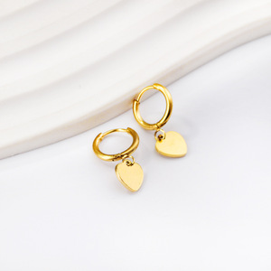 Pendientes de Aro con Forma de Estrella, de Acero Inoxidable Dorado, para Mujer, Pendientes Geométricos de Moda - Product Image 4