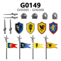 G0149 Mini Bloques de Construcción, León, Cuervo, Dragón, Halcón Negro, Caballero Medieval, Ladrillos de Plástico Educativos Coleccionables para Niños, Juguetes de Regalo