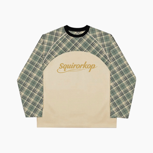 เสื้อยืดสองชั้นแบบสตรีทแวร์สำหรับผู้ชาย Squirorkop Custom 2-in-1 ผ้าตาข่ายทรงโอเวอร์ไซส์ ลายสก็อต - Product Image 5