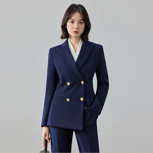 Costume <span class=keywords><strong>bleu</strong></span> <span class=keywords><strong>marine</strong></span> femmes 2025 nouveau Senior <span class=keywords><strong>femme</strong></span> fonctionnaire examen public entretien robe costume <span class=keywords><strong>veste</strong></span> - Product Image 1