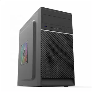 中塔ATX游戏台式电脑机箱4USB黑色，带冷却风扇