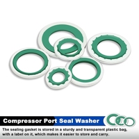 Daptemn 50PCS Kit Seal Washer Kompresor AC, Perbaikan Gasket Port Sistem A/C Universal Otomotif